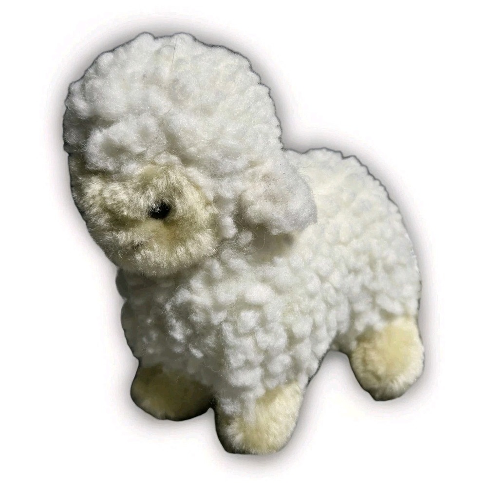 RARE Pier 1 Imports Lamb Sheep Mini 5" Plush Toy Stuffed Animal HTF EASTER